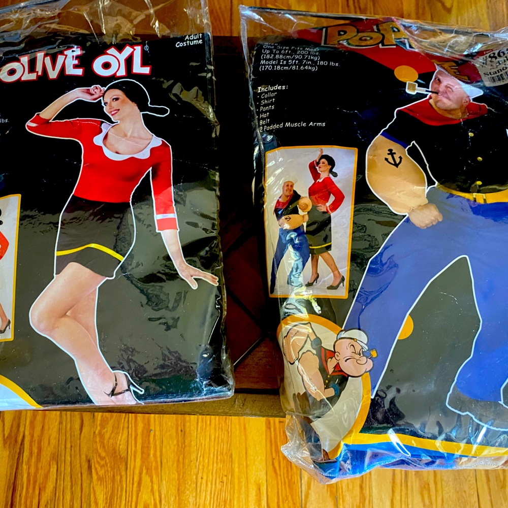Popeye and olive oil costumes